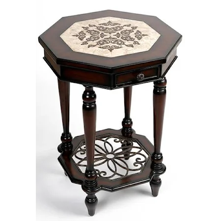 Octagonal Wood Accent Table